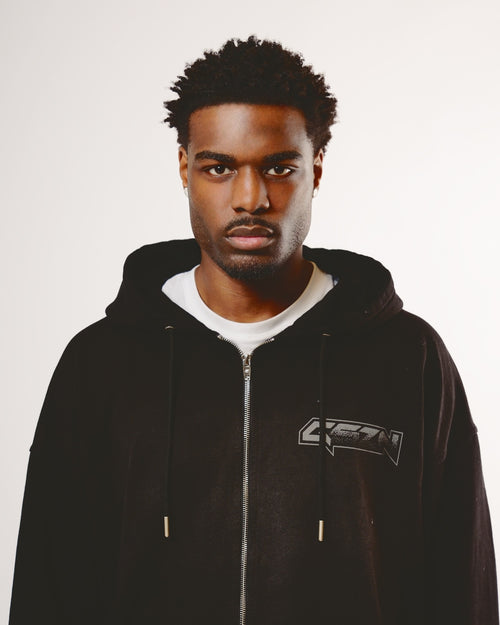 Black Wash Oversized Hoodie