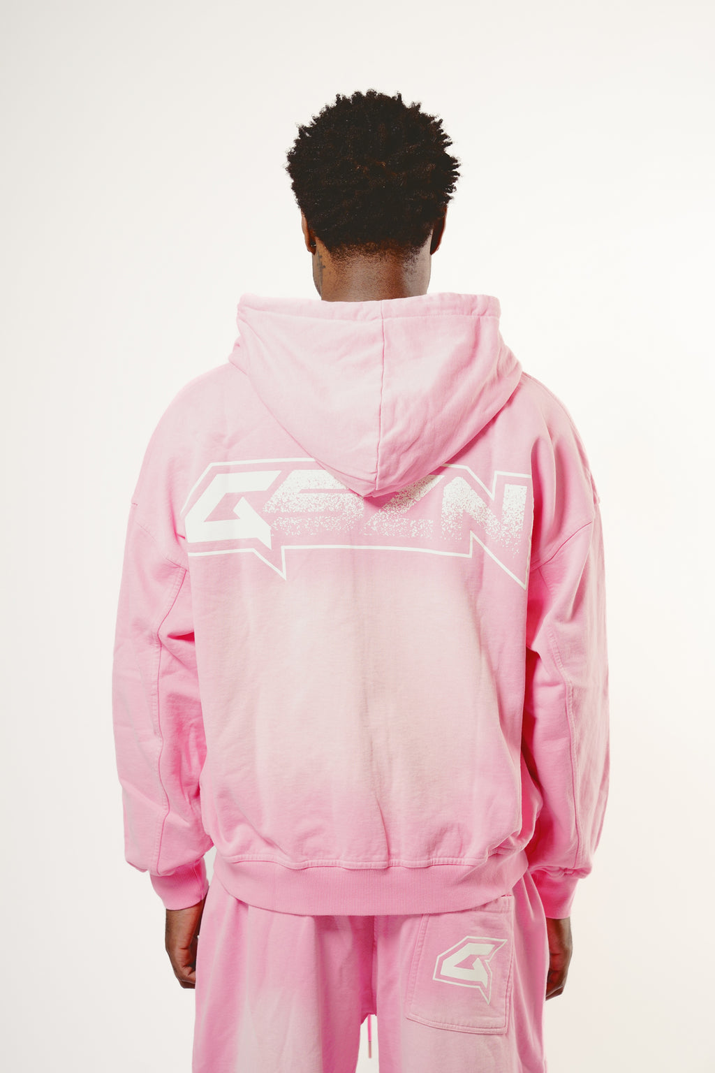 Pastel Pink Wash Oversized Hoodie