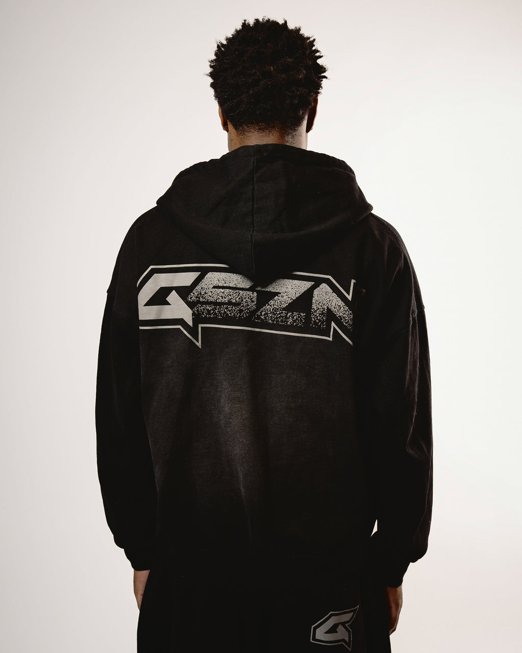 Black Wash Oversized Hoodie
