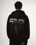 Black Wash Oversized Hoodie
