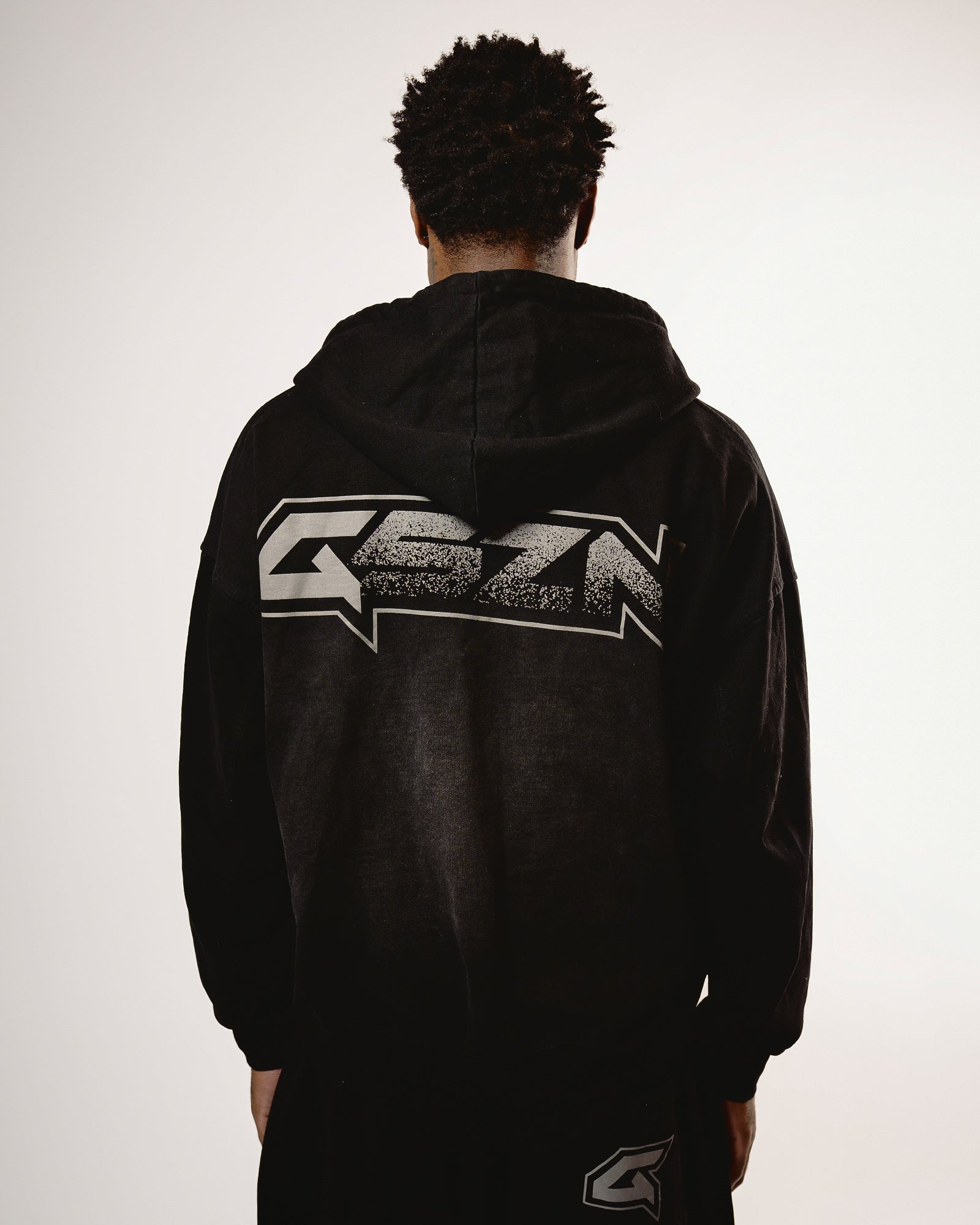 Black Wash Oversized Hoodie