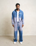 Azure Fade “GHFE” Cropped Hoodie