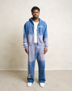 Azure Fade “GHFE” Cropped Hoodie