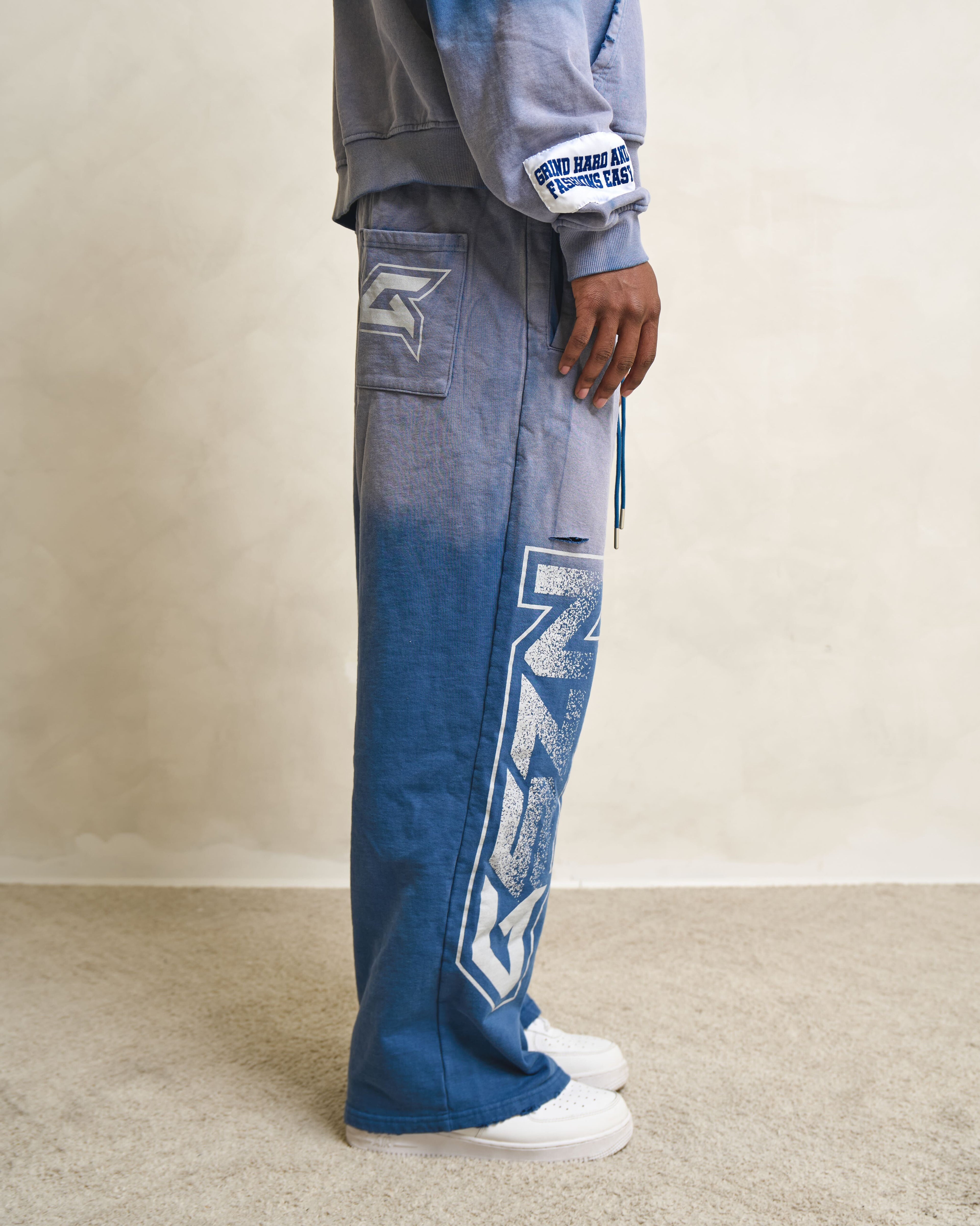 Azure Fade Flared Pants
